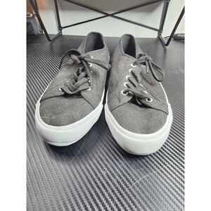 Old Navy Womens Sneakers Size 8 Vulc 146172-07 Black Tennis Lace Up Shoes